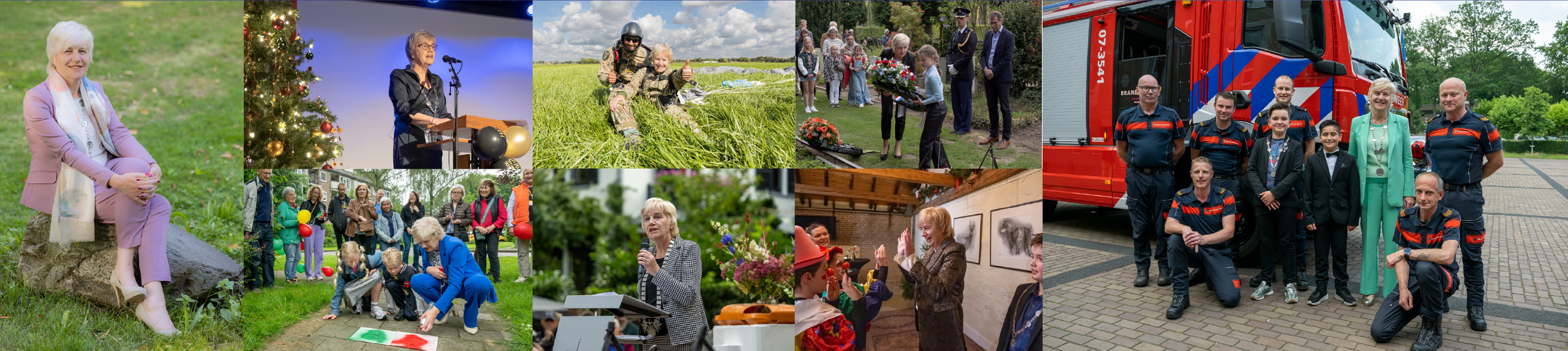 Fotocollage van burgemeester Agnes Schaap