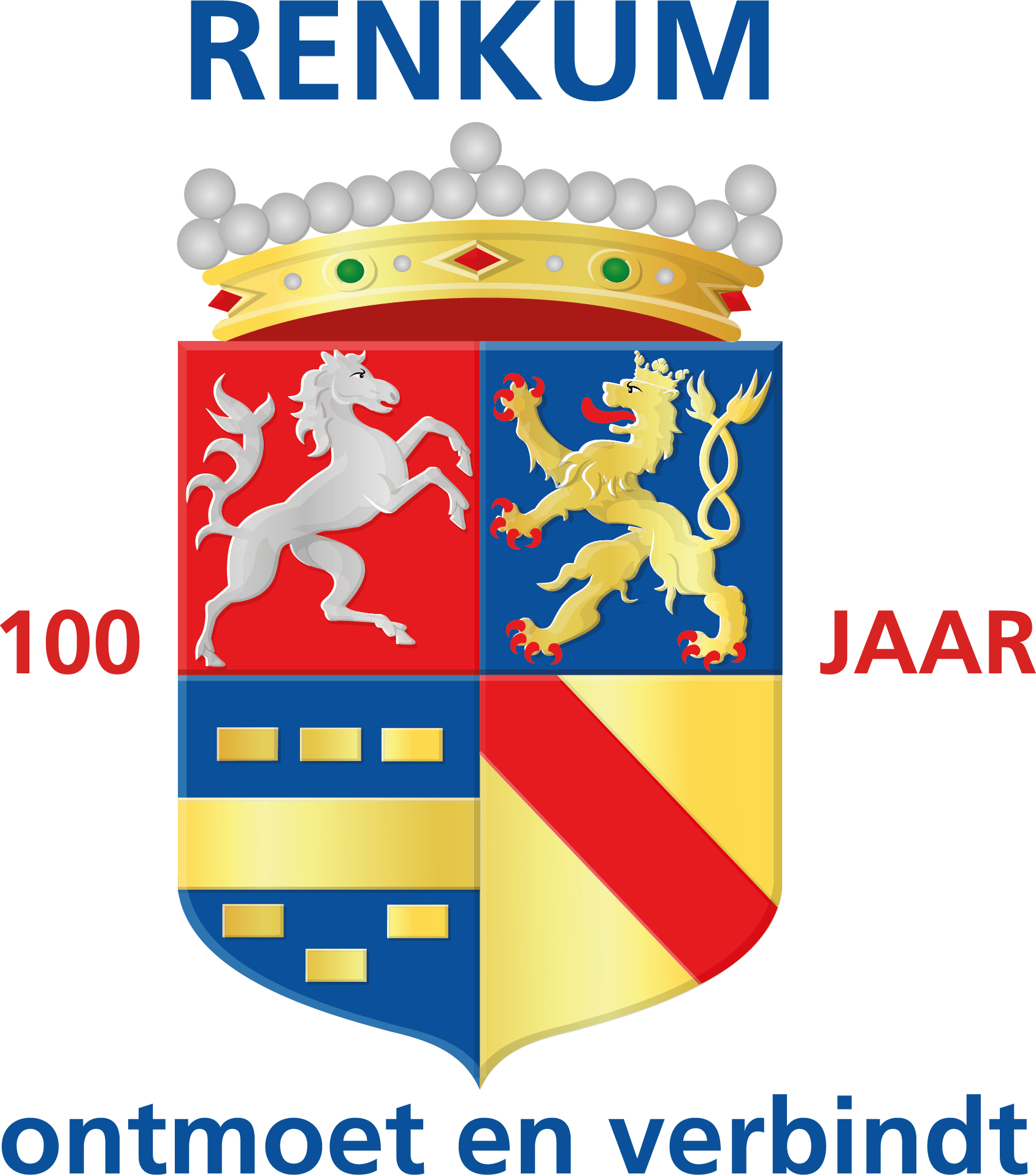 Logo feestjaar 100 jaar Renkum